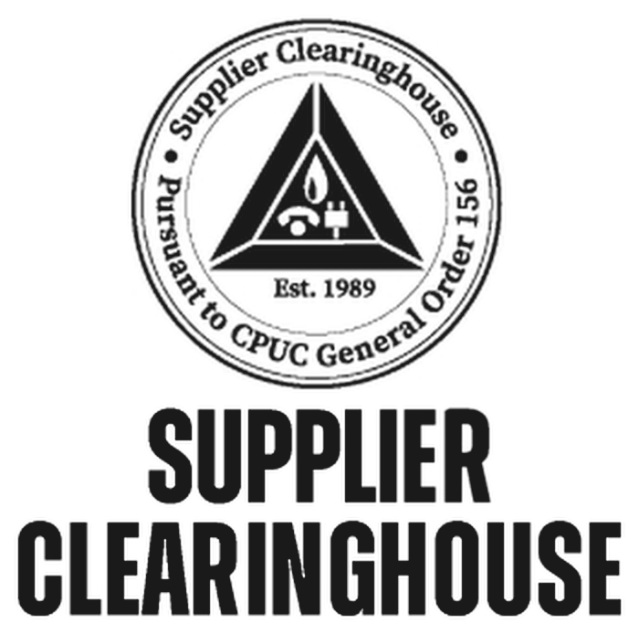 Supplier Clearinghouse logo, pursuant to CPUC General Order 156