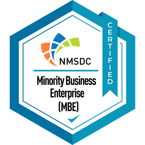 NMSDC Certified Minority Business Enterprise (MBE) badge